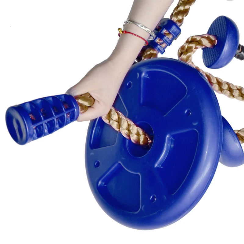 Climbing Rope Swing with Foot Holder Platform and Disc Seat Set for Kids Outdoor Tree Backyard Playground |
