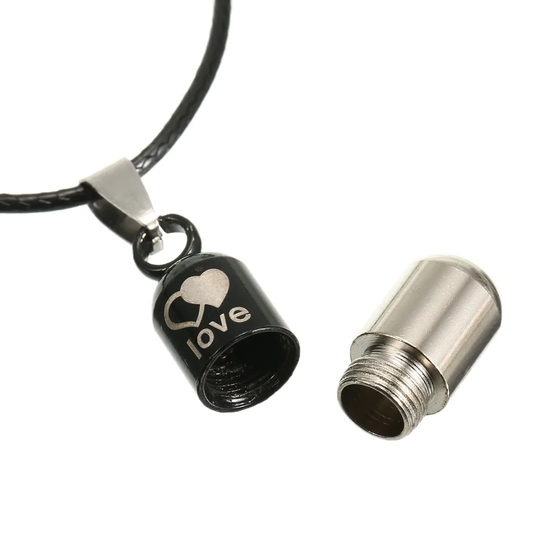 Винтажное ожерелье для урны и кремации женщин мужчин кожаная цепочка модный