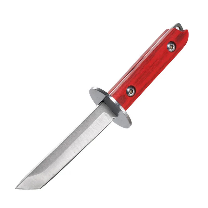 

New Stainless Steel Color Wood Handle Fixed Blade Knife Household Fruit Tea Knife Outdoor Self Defense Camping Survival EDC Tool