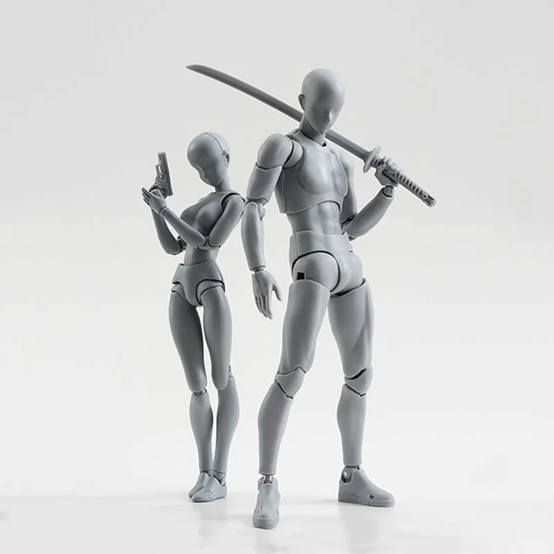 SHF BODY KUN/BODY CHAN body chan kun серый цвет Ver. Черная ПВХ фигурка Коллекционная модель