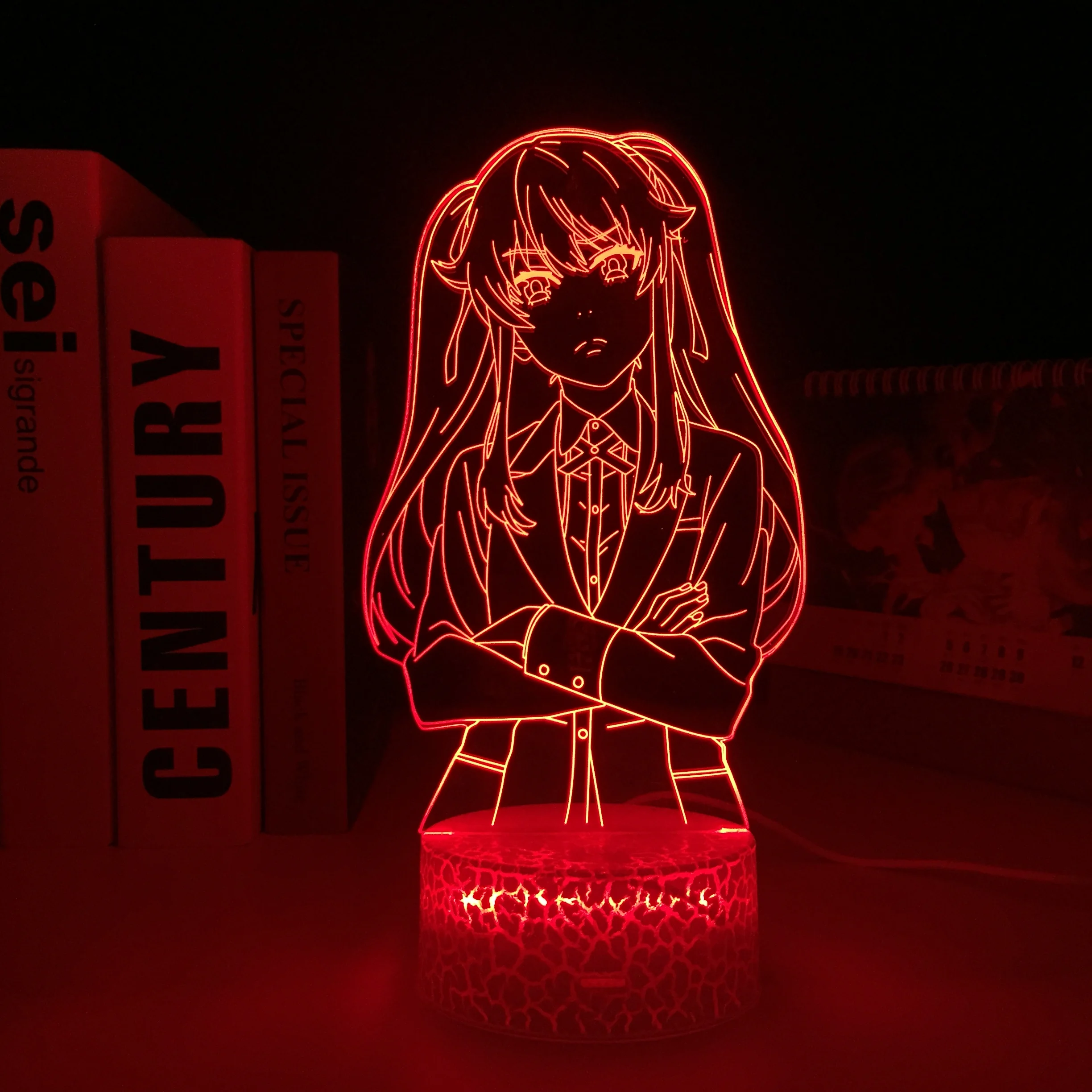 

Фигурка аниме Kakegurui Meari Saotome Светодиодная лампа белая основа для спальни Декор Детский подарок на день рождения светильник для комнаты Насто...