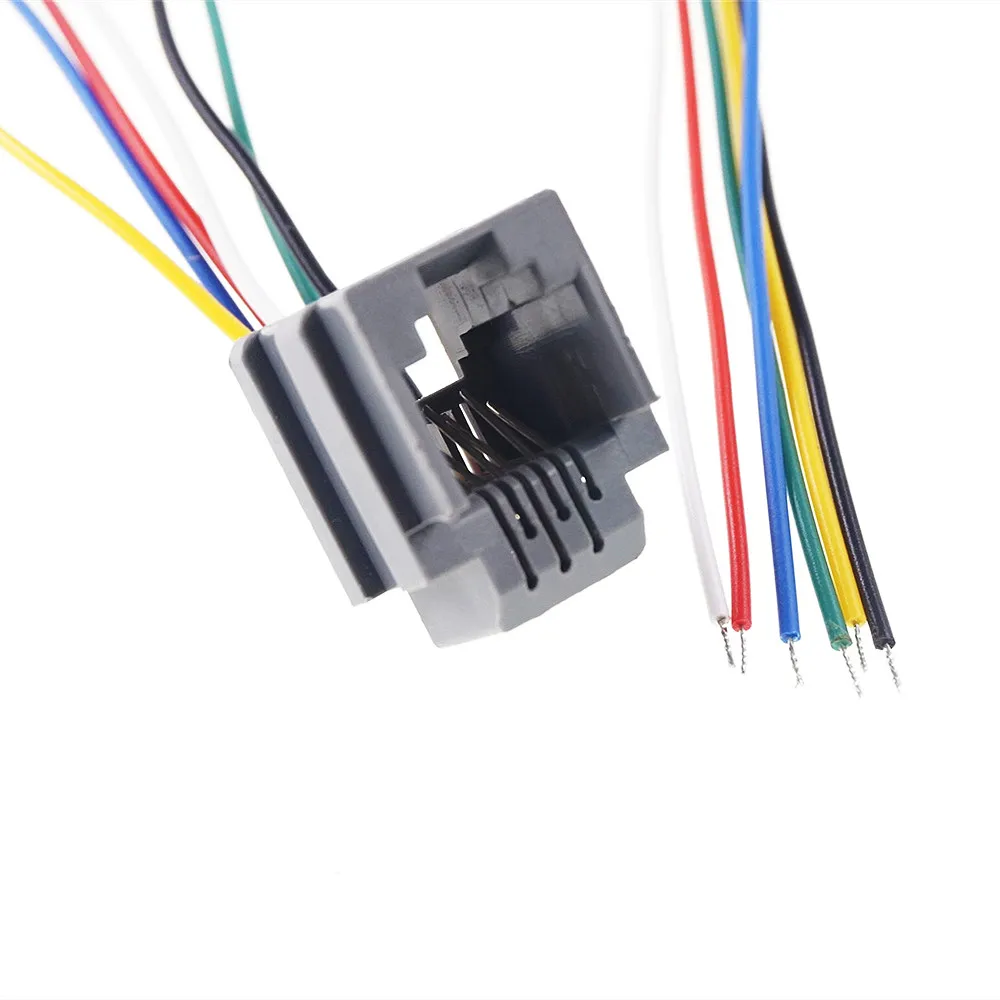 2 шт. 623K-6P6C RJ11 модульный разъем 623 K 6P6C гнездо Женский обжимной провод 6 Core15 см длина