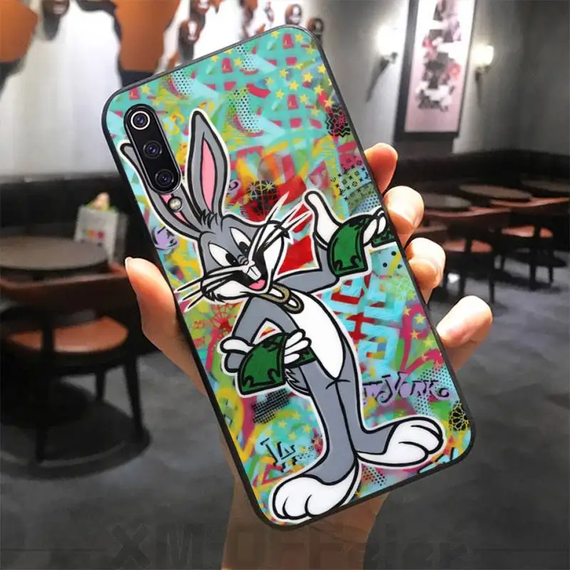 Ivits Bunny Bugs черный мягкий чехол для телефона xiaomi mi 8 9 8SE 9SE 8Lite mix2 2S max2 3 Pocophone F1 |