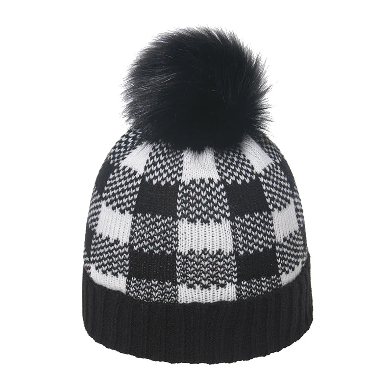 

Knitted warm Hats adult child Skullcap Beanie Hat Winter knitting wool color Melon Cap sombreno invierno chapeu inverno chapeau