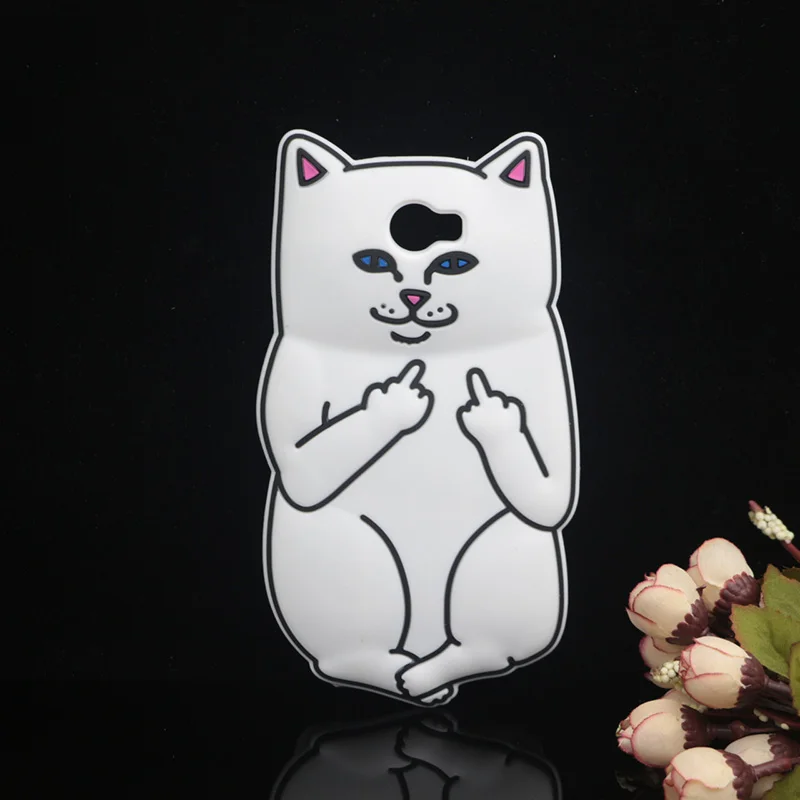 White Cat Чехол с объемным рисунком стежка для huawei Y5 II Honor 5A LYO-L21 5," Кот Мороженое Мягкий чехол Кролик лошадь Салли чехол для телефона - Цвет: White Cat