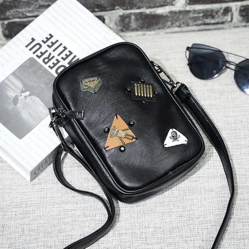 

Сумка-мессенджер Мужская, черная, на молнии, 2021