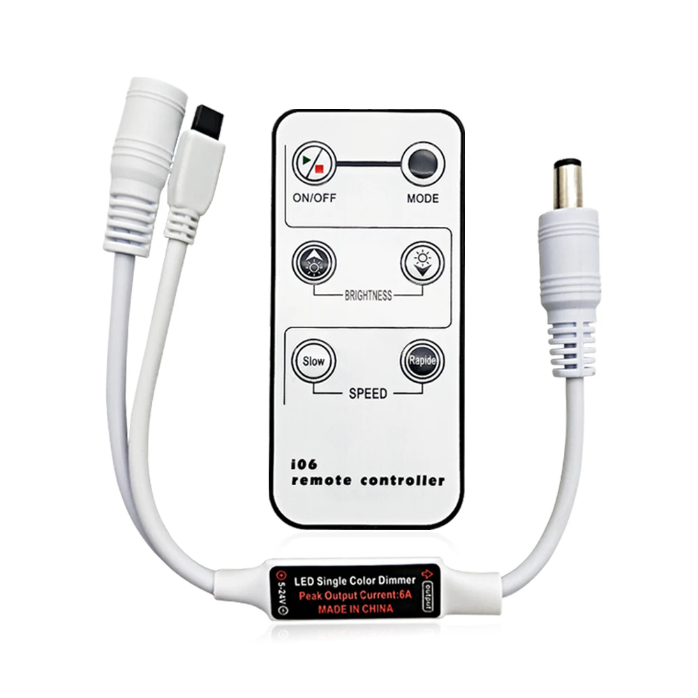 Мини диммер с дистанционным управлением для одноцветной светодиодной ленты