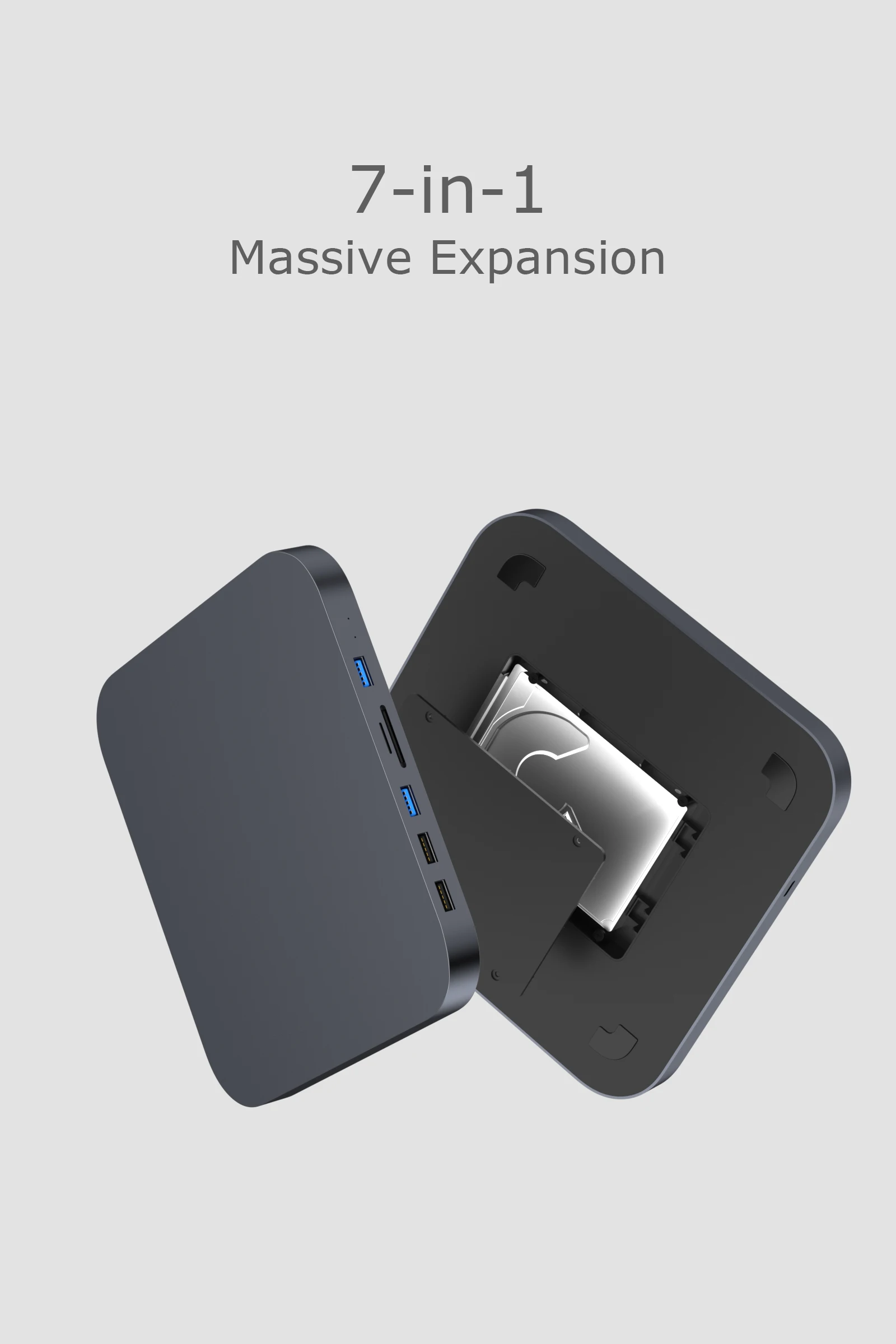 

Mac mini hub with 2.5" HDD/SSD enclosure with SATA Port 2TB HDD SSD Docking Station Mac Mini M1