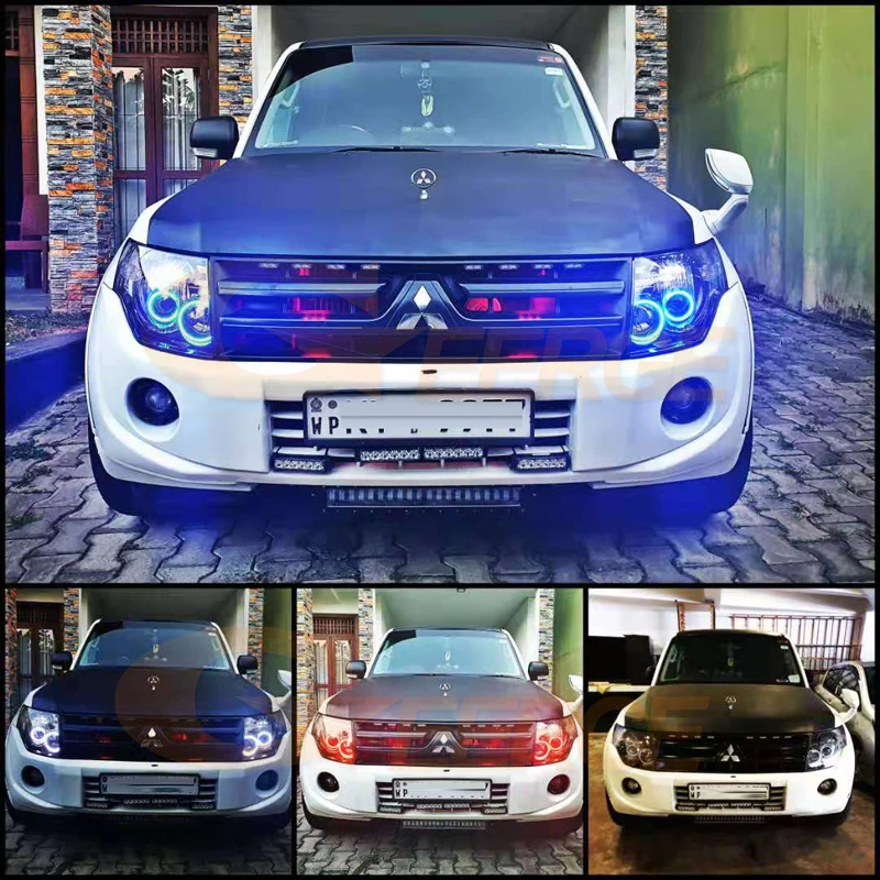 Для Mitsubishi pajero 2006 2007 2008 2009 2010 2012 2013 RF Bluetooth APP мульти-Цвет RGB комплект светодиодов «глаза ангела»