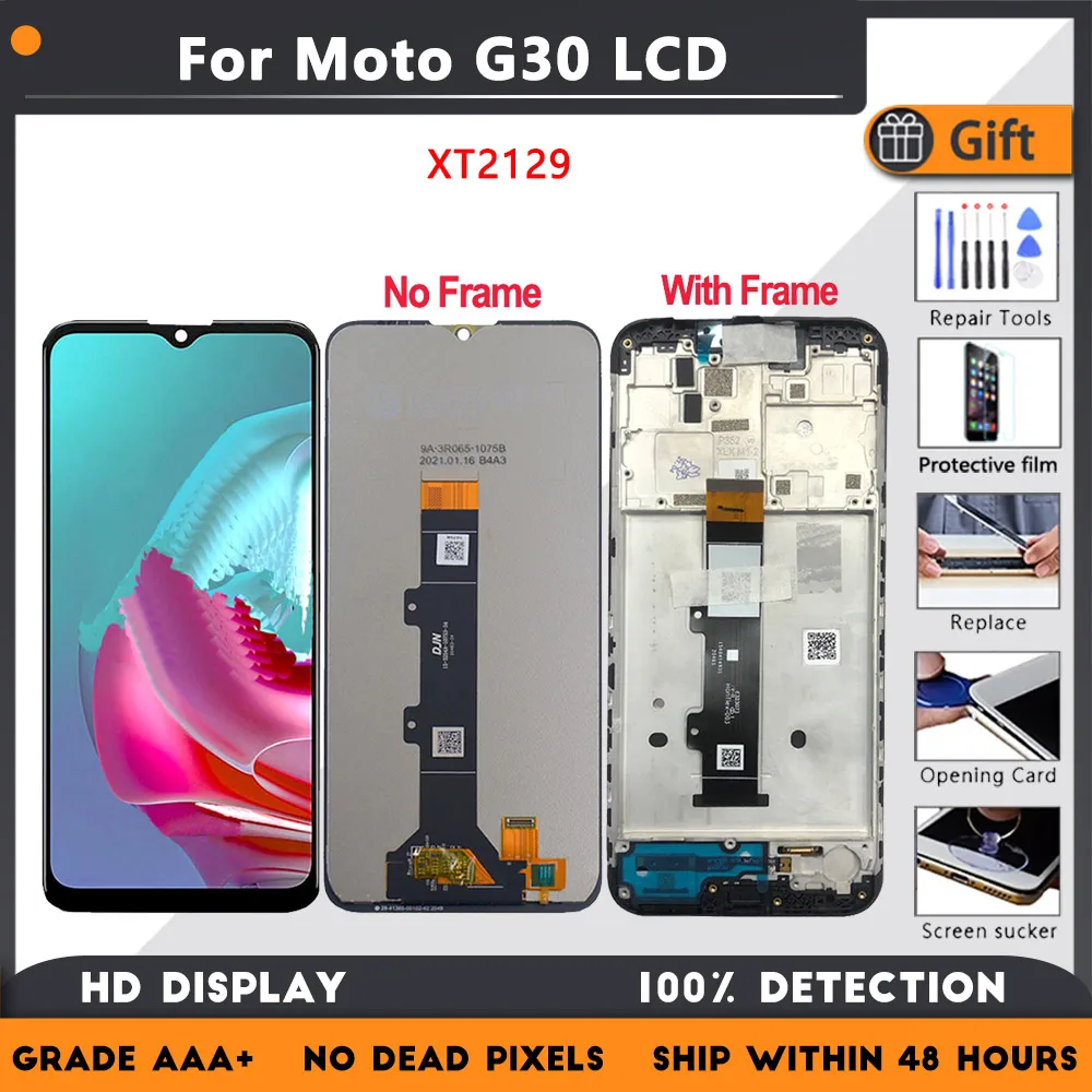 

Original New Tested 6.5" For Motorola Moto G30 Lcd Screen Display Touch Digitizer Assembly For Moto G30 Display XT2129-2 LCD