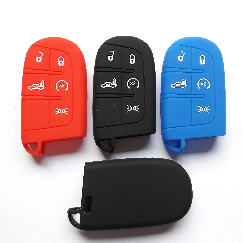Protecting Skin Jacket For Jeep Silicone Remote Holder Dodge Chrysler 5 Button Smart Key Case Cover | Автомобили и мотоциклы