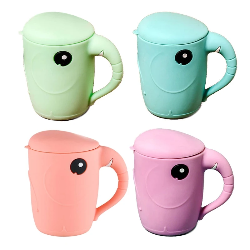 

Baby Feeding Cups Cute Cartoon Baby Learning Cups Food Grade For Toddlers & Kids With Silicone Cup