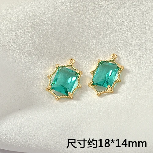 2 шт. серьги гвоздики с фианитами 18 К|Ювелирная фурнитура и компоненты| |