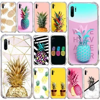 pineapple phone case transparent clear for samsung galaxy a71 a21s s8 s9 s10 plus note 20 ultra