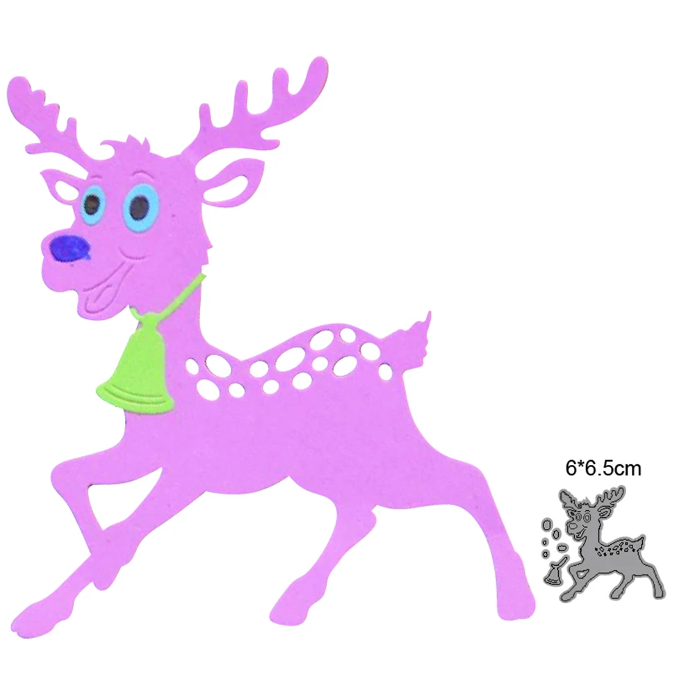 

Christmas elk Deer Petal Metal Cutting Dies Stencil Scrapbooking DIY Album Stamp Paper Card