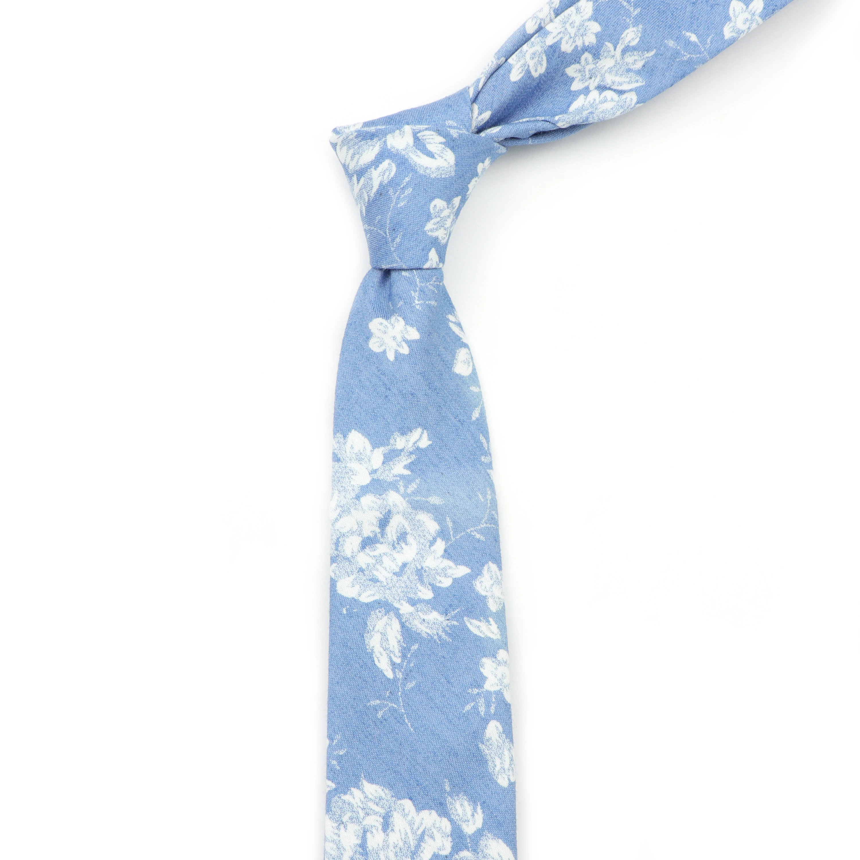 Мужской цветочный галстук из мягкой ткани для повседневного ношения тонкий