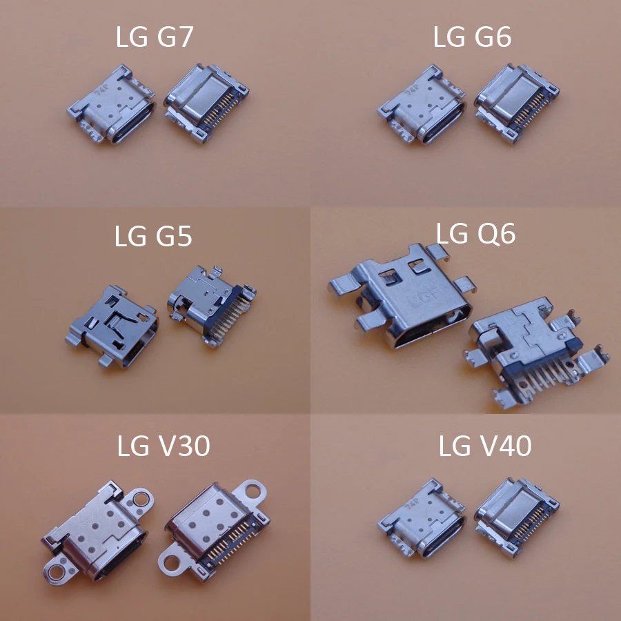 2 шт. для LG G7 G6 G5 Q6 V30 V40 Micro Mini USB Зарядное устройство Док-станция разъем Type C