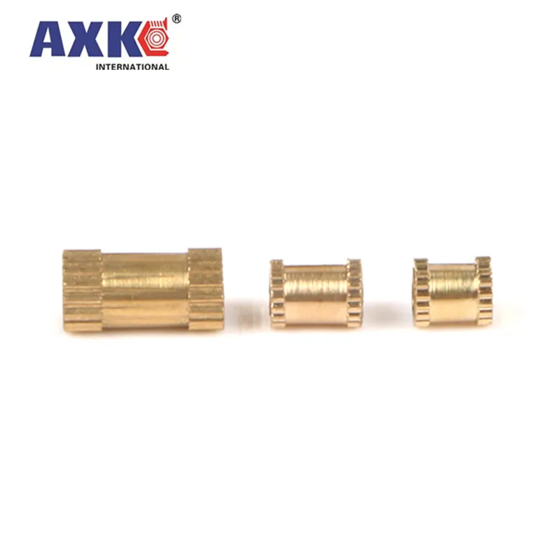 

10/50X M2 M2.5 M3 M4 M5 M6 M8 M10 Solid Brass Pure Copper Metric Thread Injection Molding Knurl Insert Nut Nutsert Embedded Nut