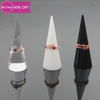 cone shape acrylic jewelry ring display holder finger ring stand single ring display support holder decorative display stands