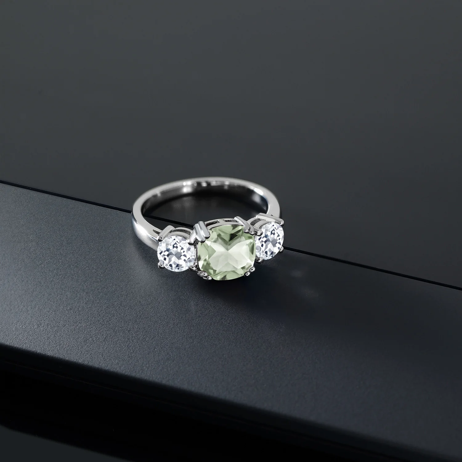 Драгоценный камень GemStoneKing 3 05 карат натуральный зеленый аметист белый топаз