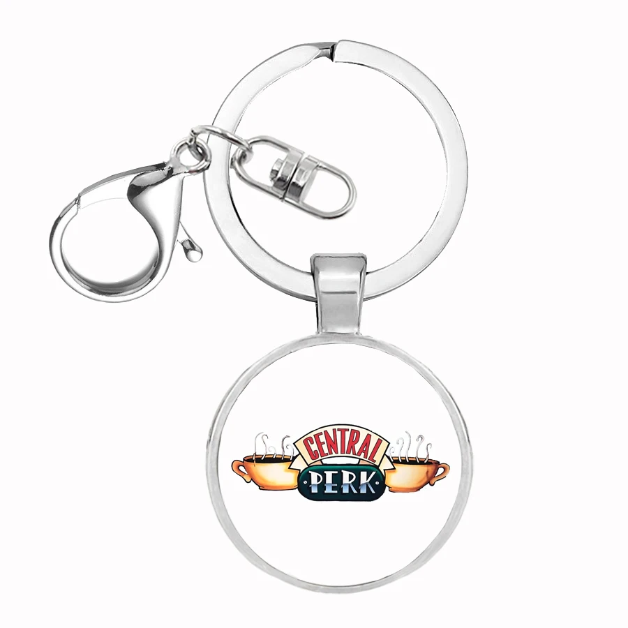 С героями телесериала друзья брелок Central perk Кофе время для ключей автомобиля