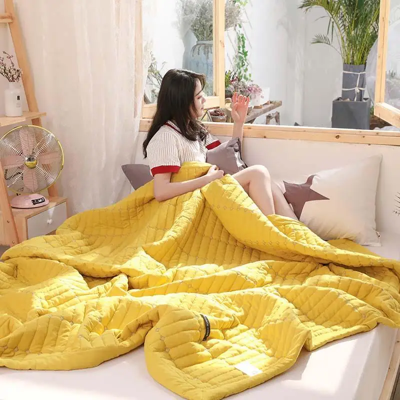 Тонкое летнее одеяло в клетку 40 дюймов покрывало для кровати домашний текстиль |