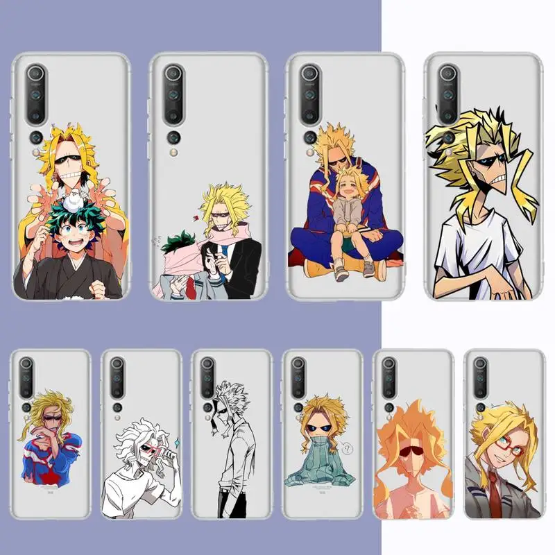 

My Hero Academia All Might Toshinori Yagi Phone Case For Redmi Note 5 7 8 9 10 A K20 pro max lite for Xiaomi 10pro 10T