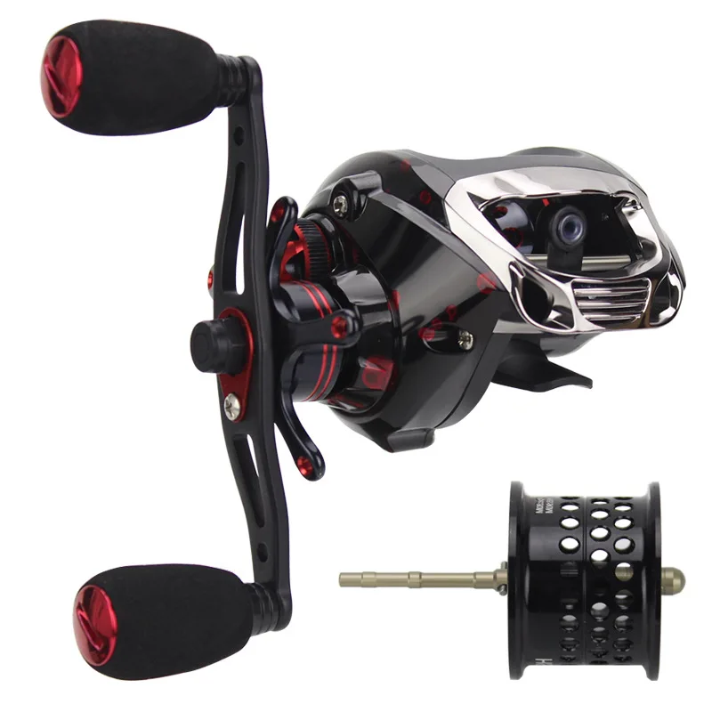 

Высококачественная двойная катушка для заброса приманки, катушка с передаточным отношением 6,3: 1, катушка из пресноводного алюминия, 10 кг, ка...