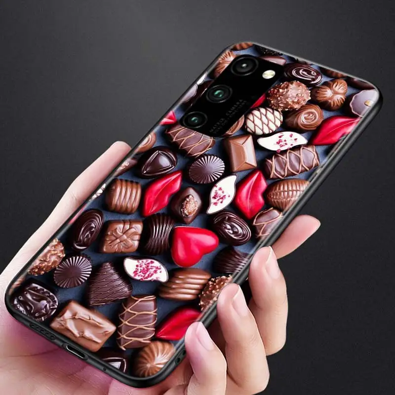

Food Pizza chocolate for Huawei Honor 9A 9C 9S 9X 10 9 Lite 30 20 Pro 10i 8X 8 8A 7A 7C Pro Lite Black Phone Case