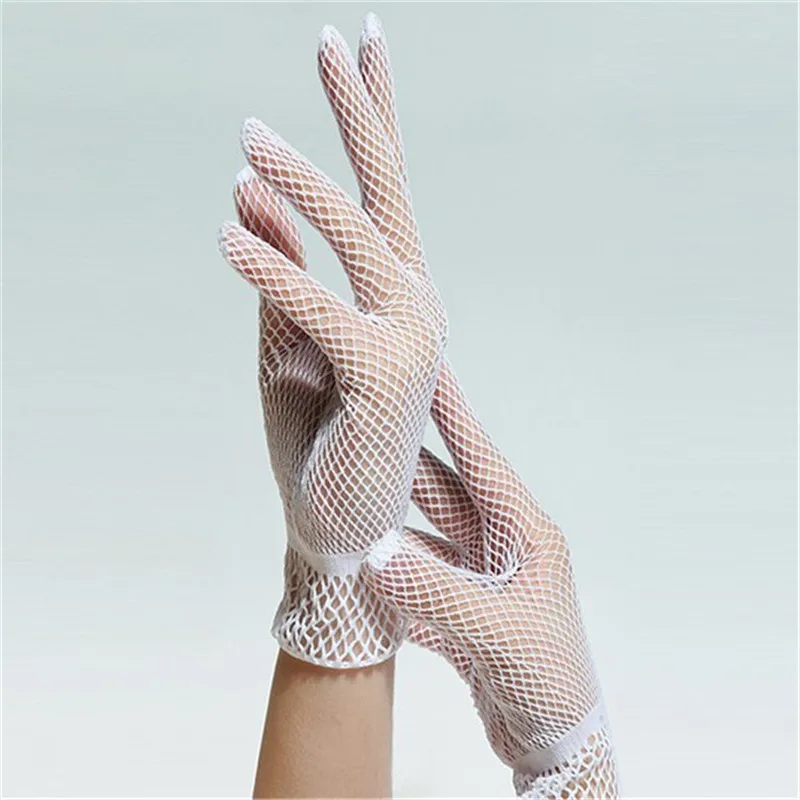 Wedding accessories white gloves cheap bridal woman wrist length finger mesh high quality wholesale | Свадьбы и торжества