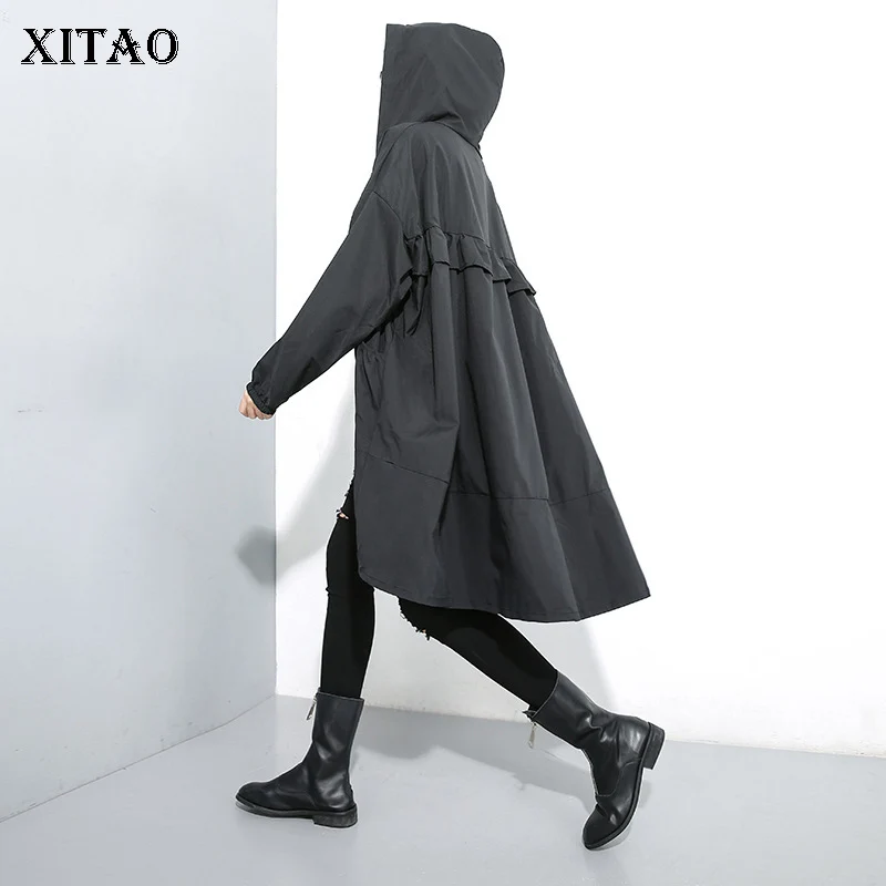 XITAO Европейский стиль неправильного размера плюс пальто для женщин личности