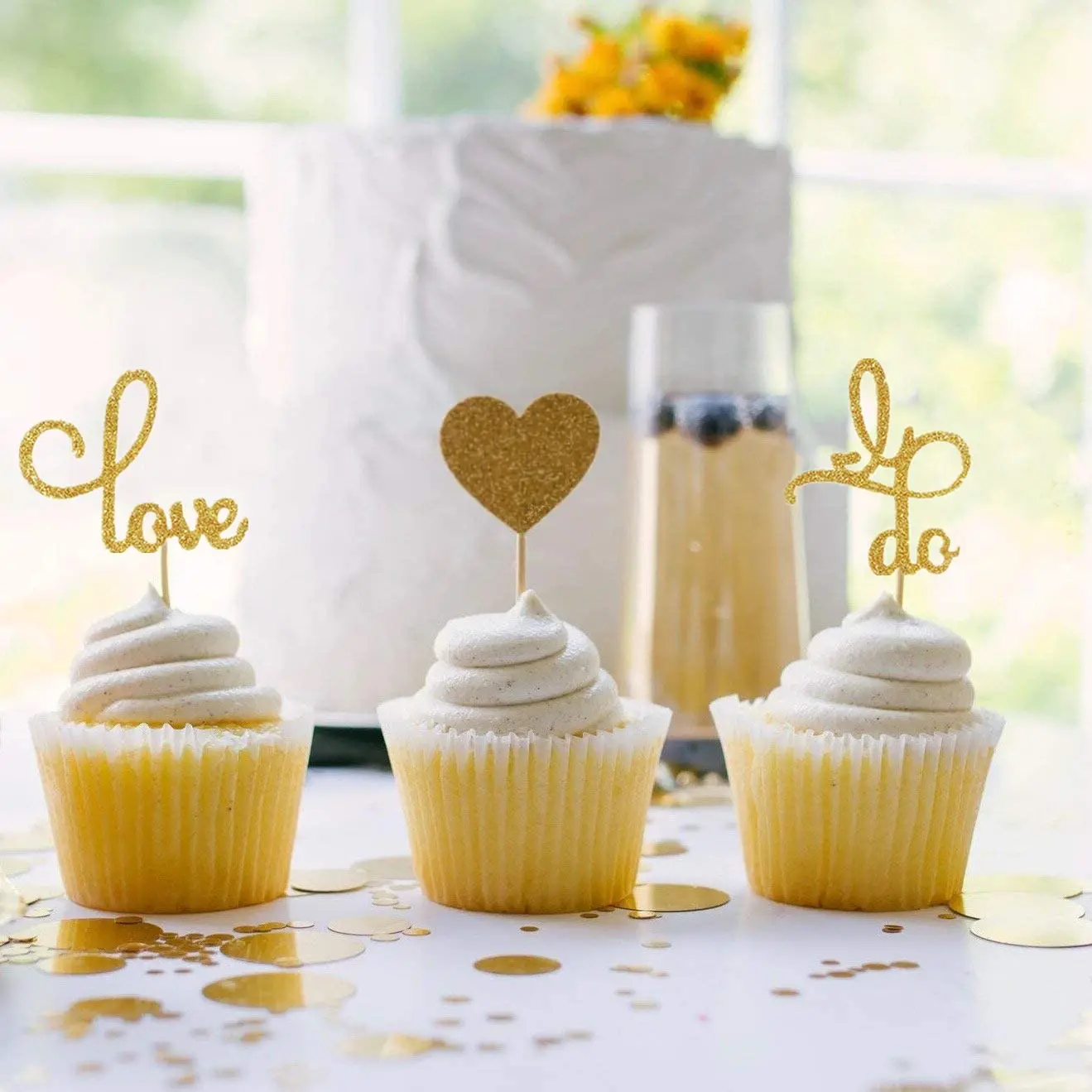 Украшения для свадьбы 12 шт. алмазные топперы кекса топпер торта любовь свадебный