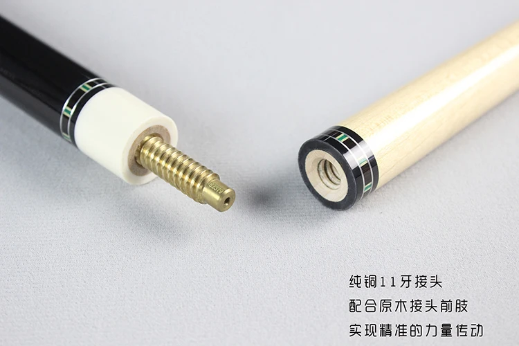 

PanXiaoting Same Cue Handmade Billiard Pool Cue 12.75mm Tip Lizard Leather Grip Ebony Rosewood Arrangement Copper 11Teeth Joint