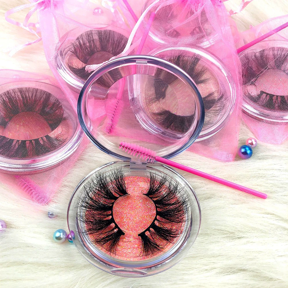 

Mink Eyelashes 25mm Fake Lashes Set Packaging Boxes Full Strip Eyelashes Bulk 3D False Lashes Fluffy False Eyelashes Wholesale