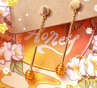 3d honey dipper earrings%e2%81%a0 gold silver plated