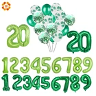 Новые зеленые цифровые вечерние льгированные воздушные шары 3240 дюйма с изображением джунглей, шары с пальмовыми листьями для детского дня рождения, товары для вечевечерние НКИ