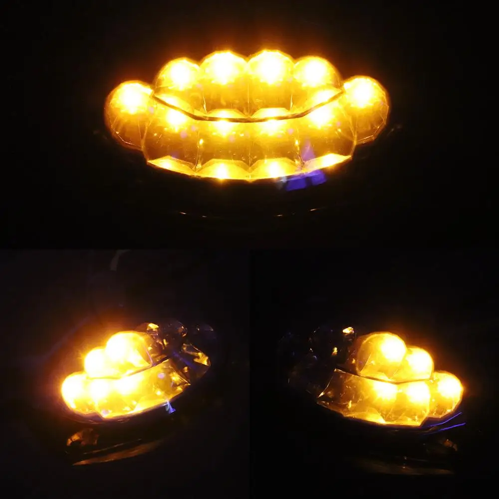 Мотоциклетные задние светильник поворотники Интегрированный Светодиодный