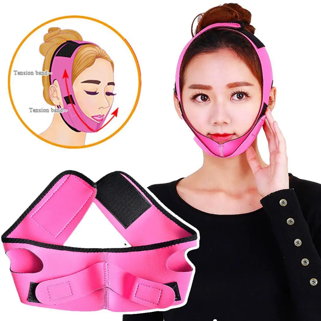 Тонкий бандаж для лица V Line форма Подтяжка щек подбородка против морщин