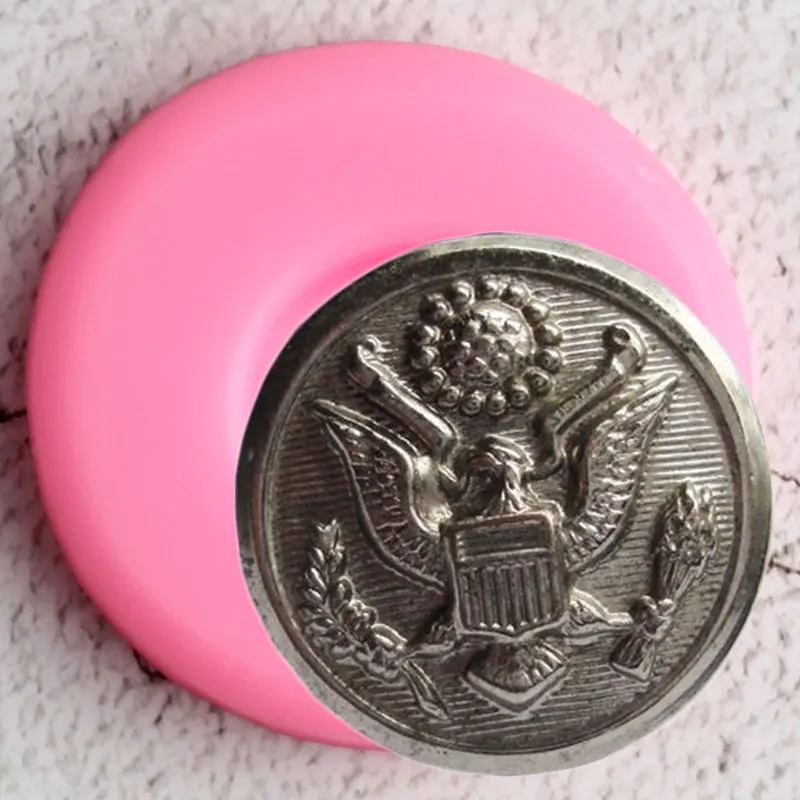 Силиконовые 3D формы в виде американского Орла пуговицы Топпер для кексов помадки