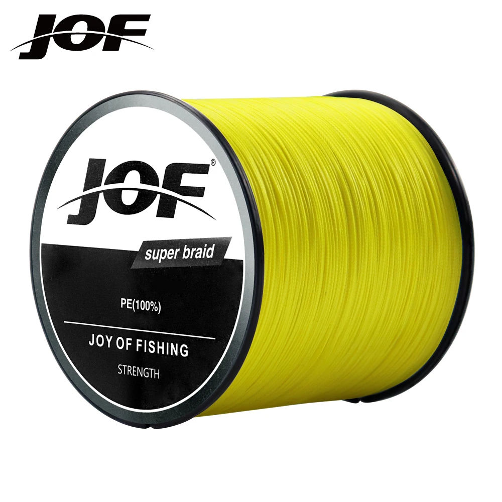 JOF  9 Strands 300M 500M 1000M 100% PE Braided Fishing Line  Multifilament Smooth Durable Fly Carp Tackle