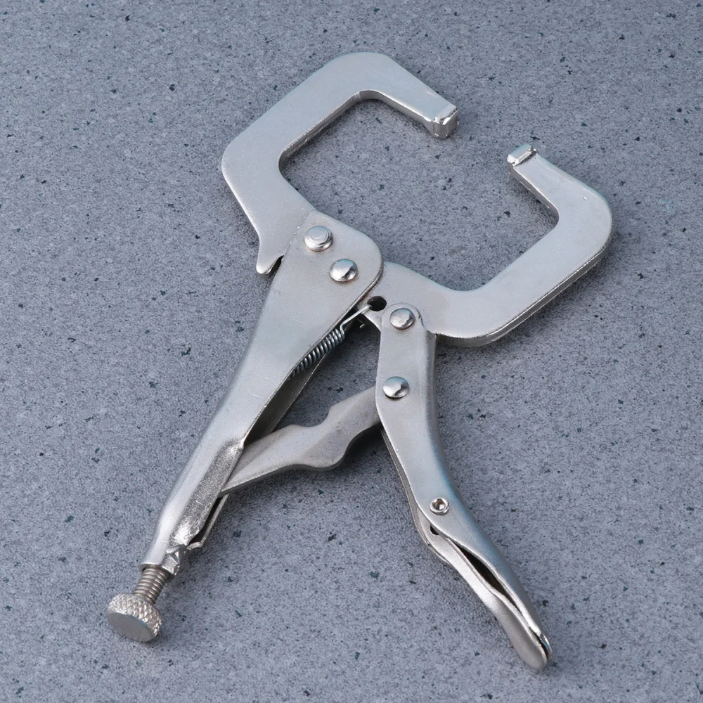 

6 Inch Heavy Duty Locking C-Clamp Face Clamp Steel Locking C-Pliers Vise Grips Locking Plier Wrench Welding Steel Wood Clamp