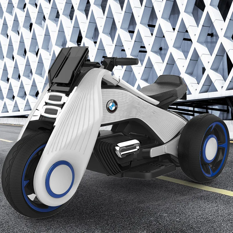 Детский Электрический мотоцикл трехколесный велосипед детская игрушка зарядка