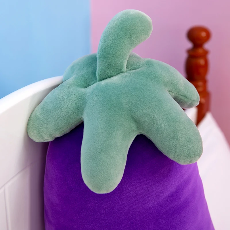 

70cm 90cm 110cm Cute cartoon plush eggplant throw pillow stuffed soft vegetables eggplant plush toy home decor bed sleep pillow