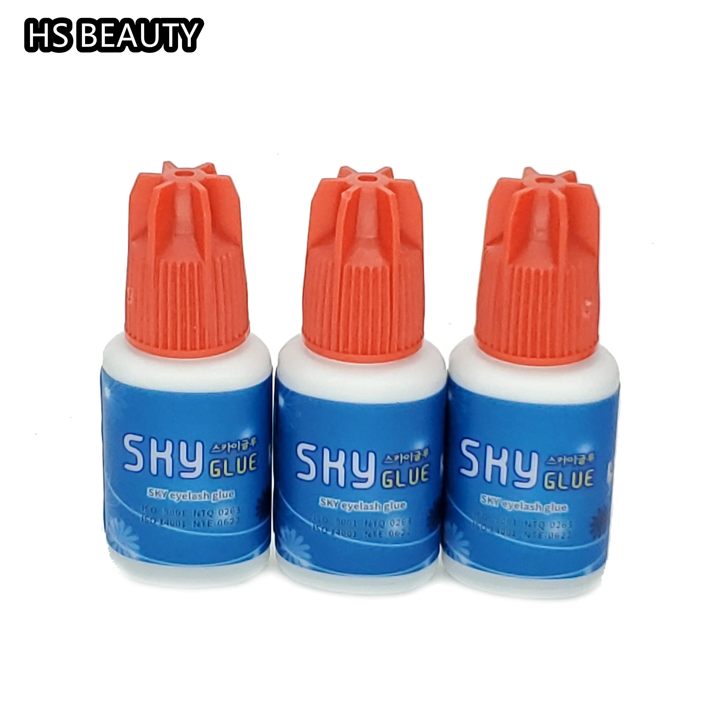 

3 bottles/lot Original Korea Eyelash Extensions Sky S+ Glue 1-2 Seconds Dry Time 6-7 Weeks Fast and Strong Glue No Original Bag