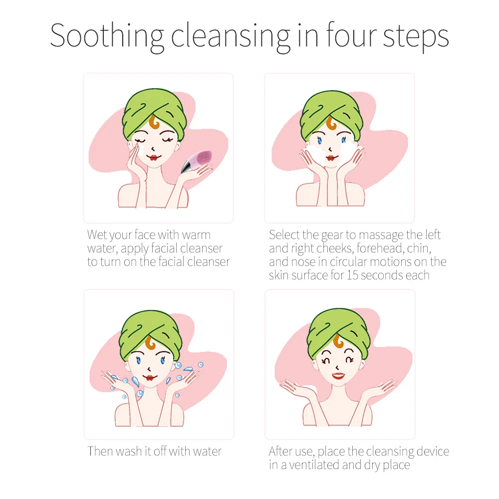 

Skin Care Tools Mini Electric Facial Cleansing Brushes Vibration Massage Beauty Machine Silicone Sonic Face Cleaner Brush