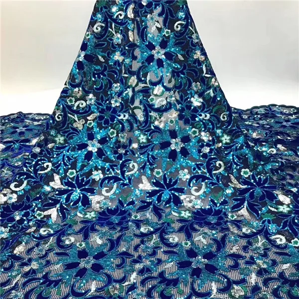 

Fashion Latest French African velvet Lace Fabric SYJ-61689 High Quality African Embroidered Tulle Lace Fabric