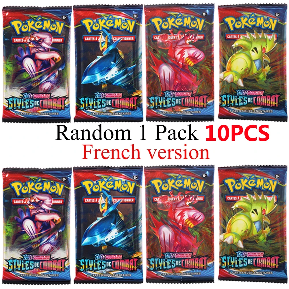 Cartas DE Pokemon TCG: Pokemon Booster Box, versi&oacute;n en franc&eacute;s/ingl&eacute;s/espa&ntilde;ol, estilos DE combate coleccionables, juego DE cartas, 10 Uds.-4