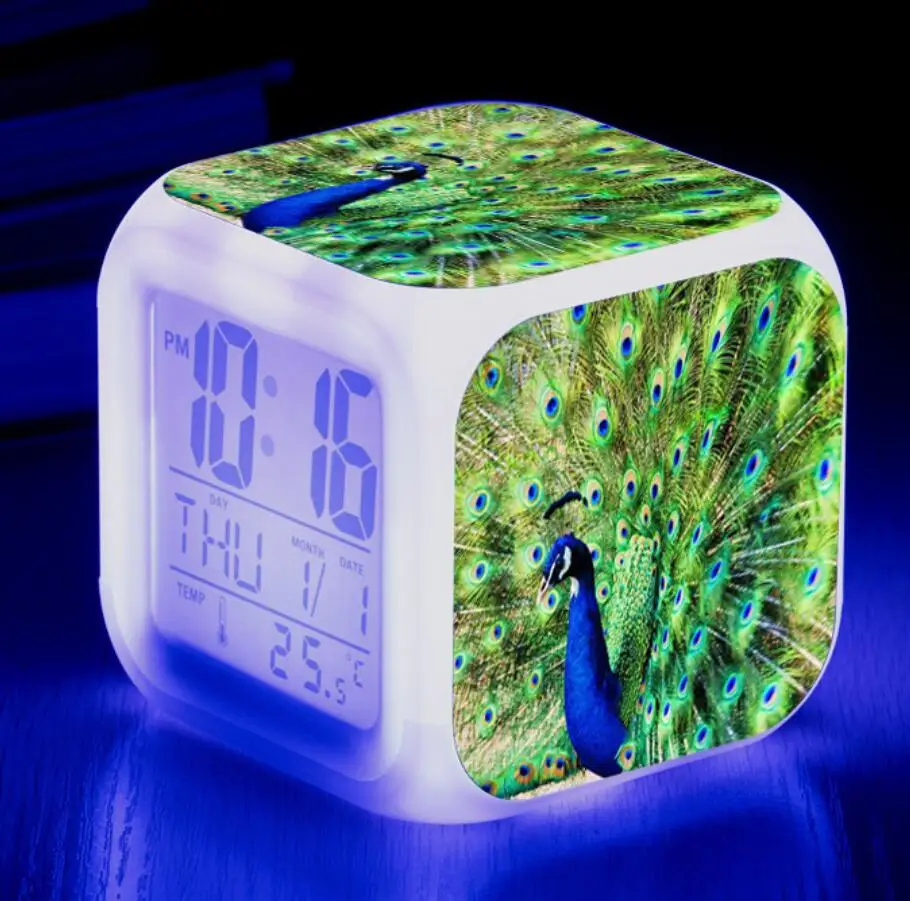 

7 Color Large Screen Multifunction Touch LED Alarm Clock Sensitive Digital Alarm Clock Birthday Gifts for Children