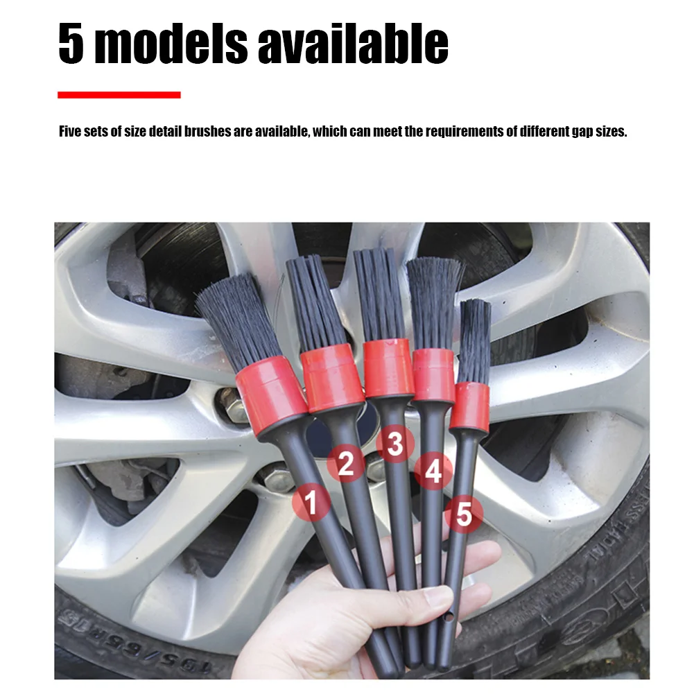 

5pcs Car Wash Car Detailing Brush Auto Cleaning Car Cleaning Tools Detailing Set Dashboard Accessories Air Outlet Cleaning Brush
