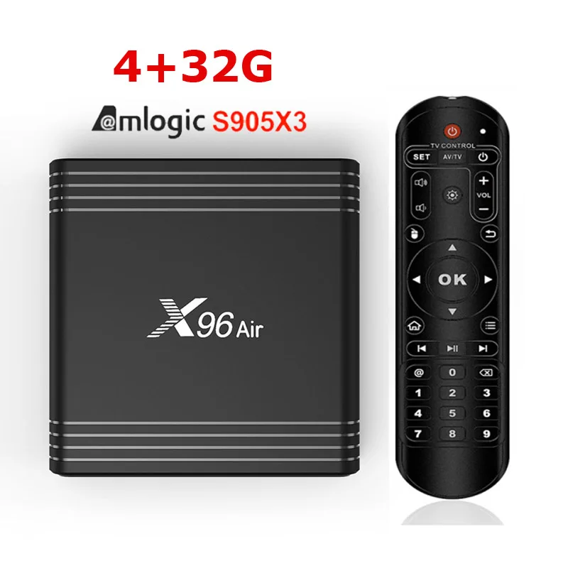 4G32G ТВ-приставка X96 Air Amlogic S905X3 Android 9,0 4 Гб 64 Гб wifi 4K 8K 24 кадров в секунду ТВ-приставка x96Air PK X96 mini hk1max H96MAX - Цвет: 4G32G